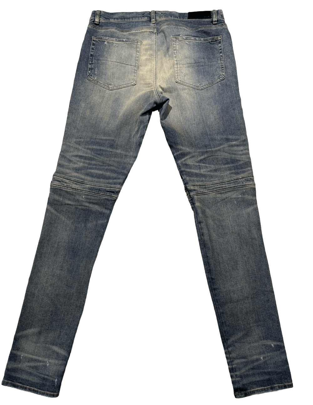 Amiri MX2 Biker Jeans 'Clay Indigo' Ribbed Zipper Jeans