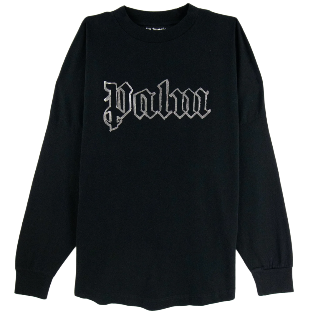 Palm Angels 'Black' Logo Longsleeve Tee