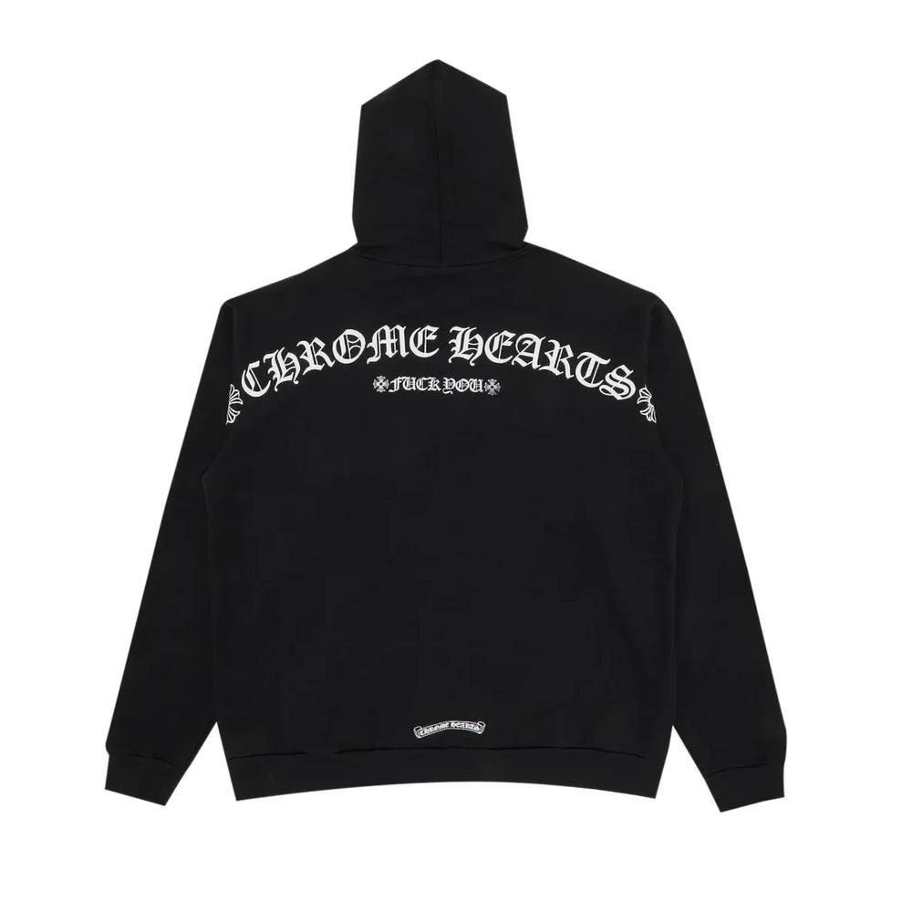 Chrome Hearts 'T Bar' Logo F*ck You Black Hoodie