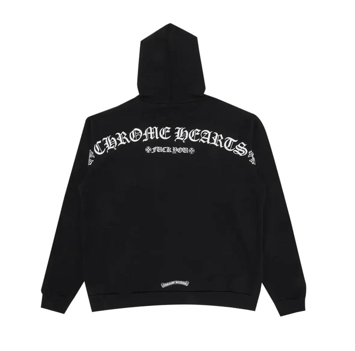 Chrome Hearts 'T Bar' Logo F*ck You Black Hoodie
