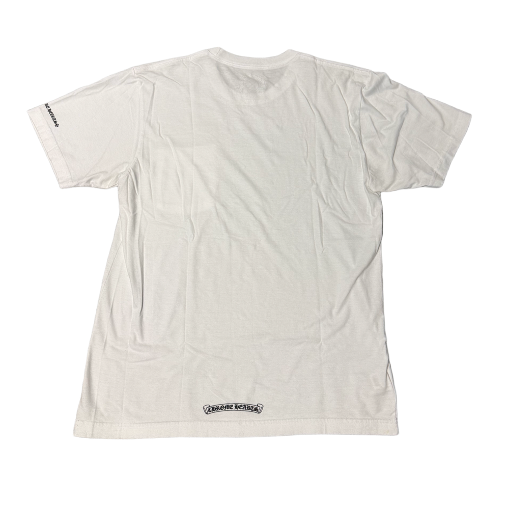 Chrome Hearts 'White' Neck Letters Logo Pocket Tee