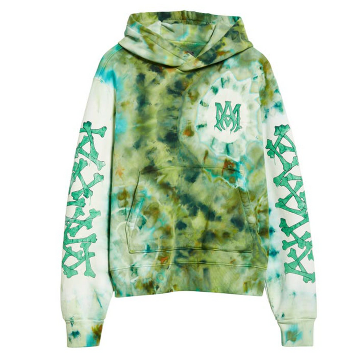 Amiri 'Stacked Bones' Green Hoodie