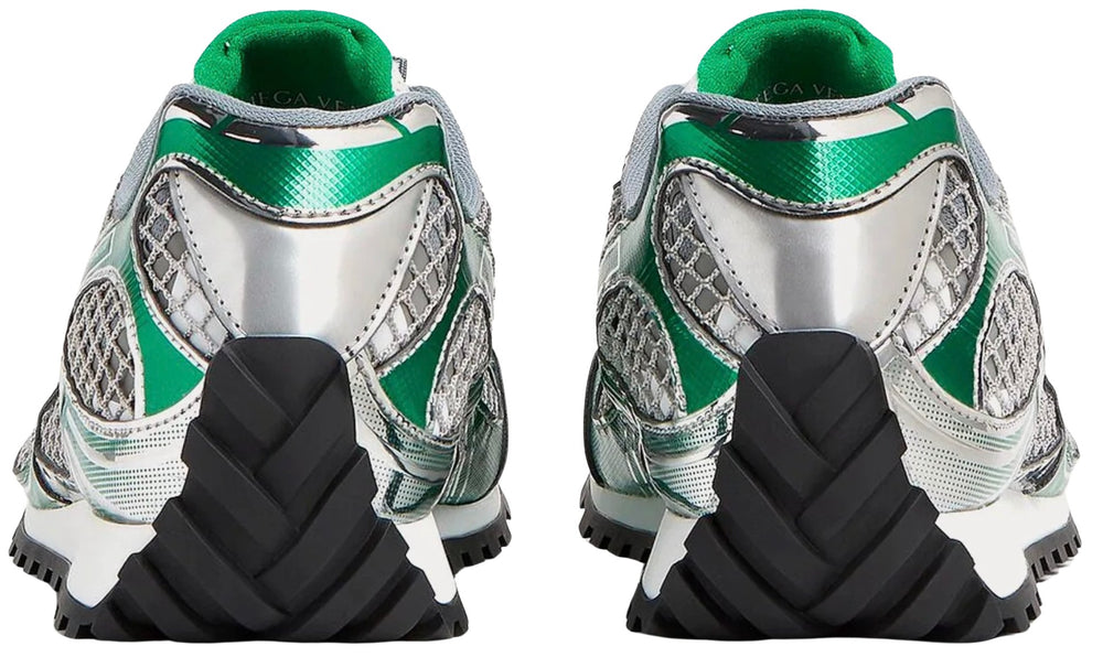 Bottega Veneta 'Silver Parakeet' Orbit Sneakers