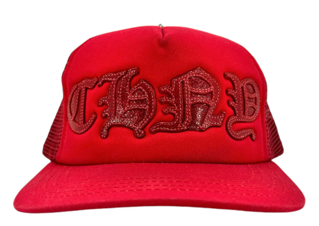 Chrome Hearts 'CHNY' Red Leather Patch Hat