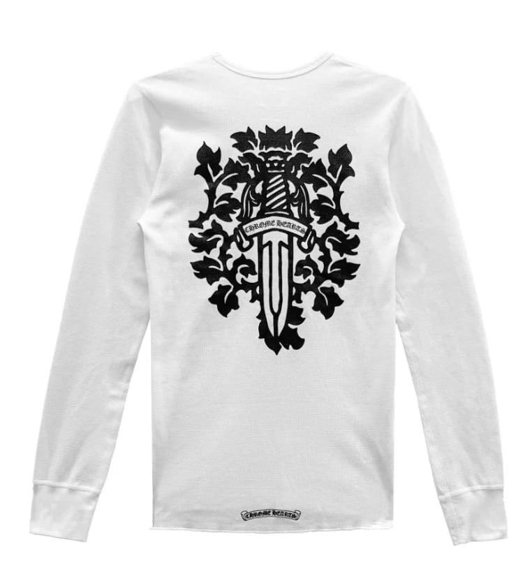 Chrome Hearts 'Dagger' White Thermal Long Sleeve