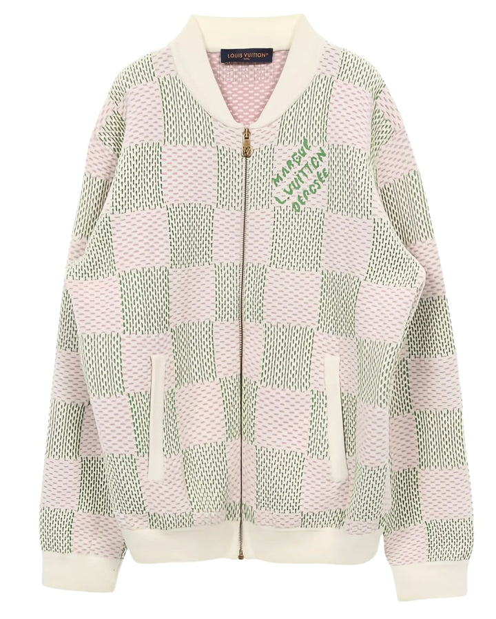 Louis Vuitton 'Green and Pink' Damier Zip-Up