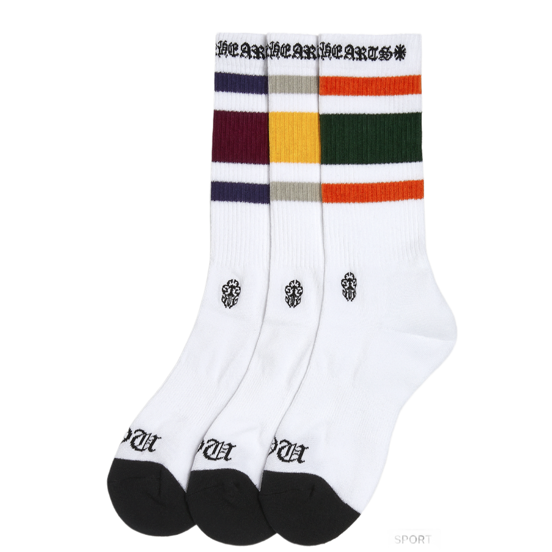 Chrome Hearts Multi Color 'Miami' Striped Socks