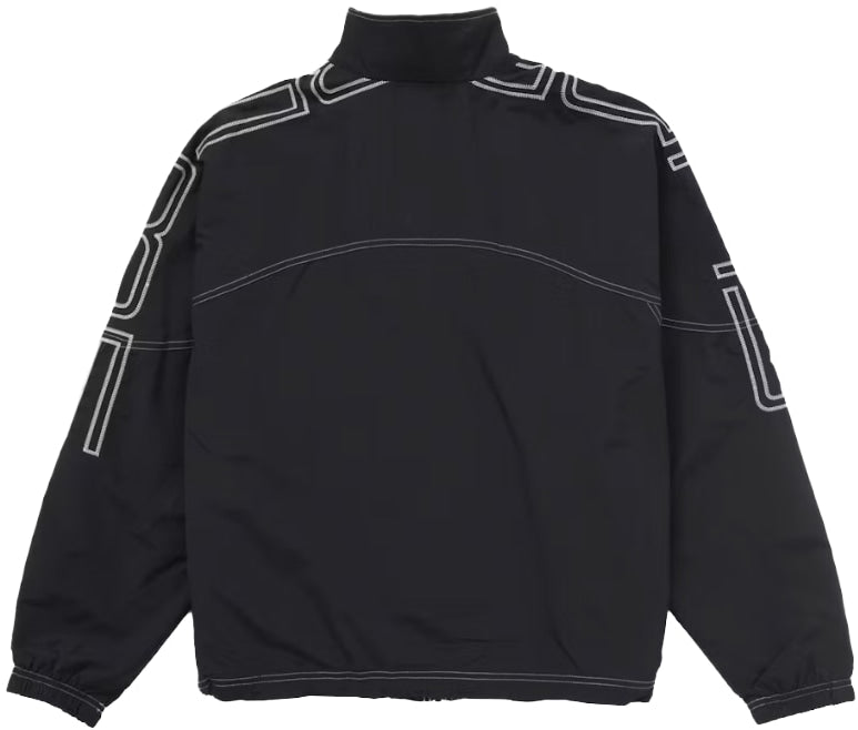 Supreme 'Black' Spellout Embroidered Track Jacket