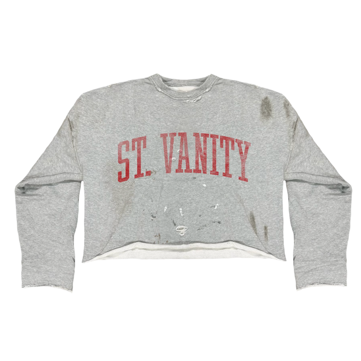 Saint Vanity 'Badgers' Distressed Crewneck