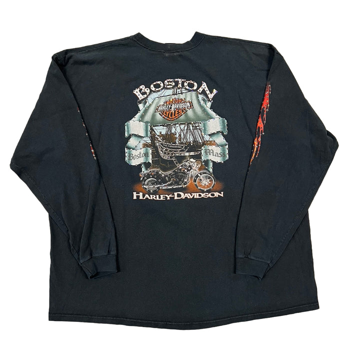 Harley Davidson 'Mass Ship' Rhinestone Vintage Longsleeve