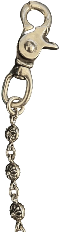 Chrome Hearts 'Crossball' 16 Link Silver Wallet Chain