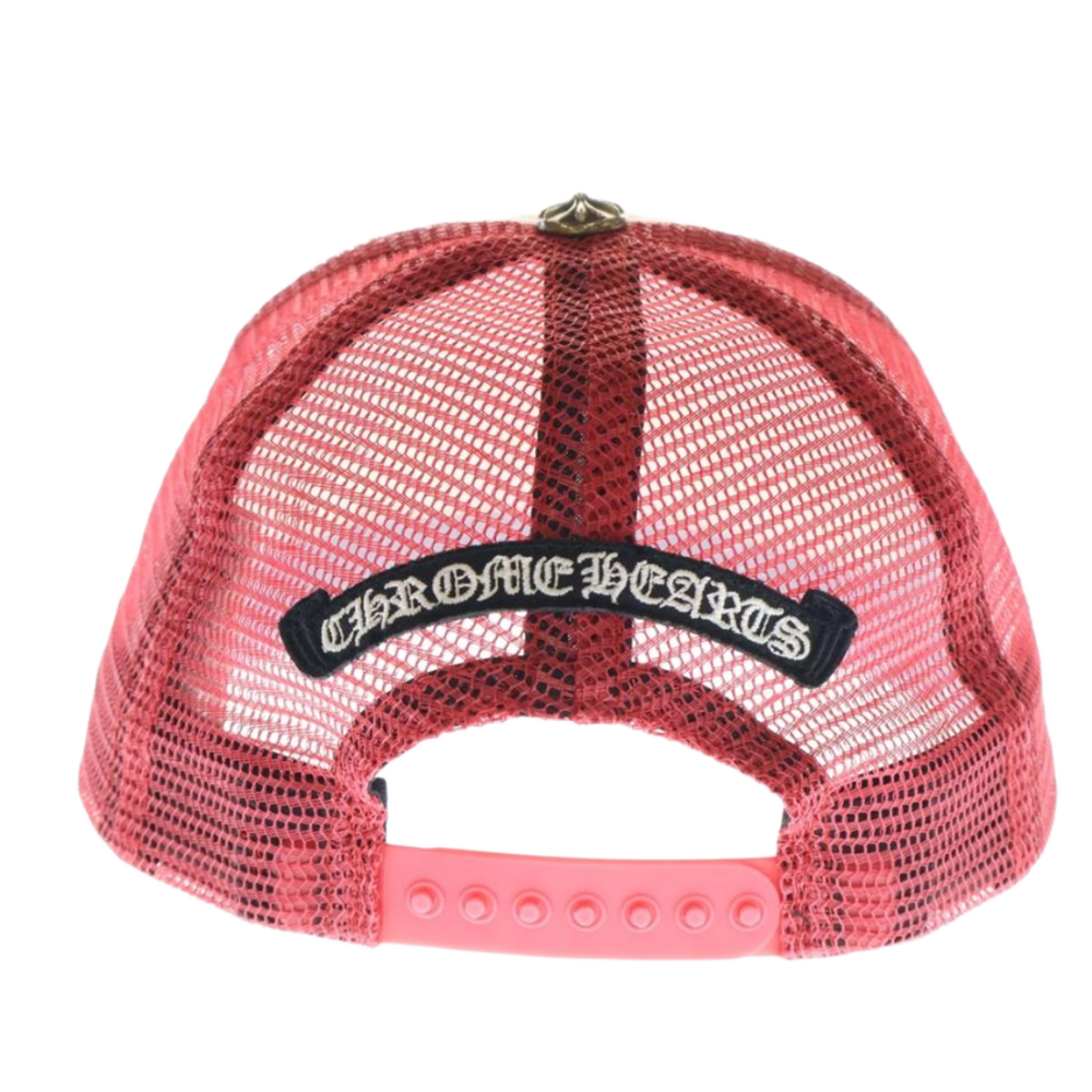 Chrome Hearts 'Eyechart' Red Trucker Hat