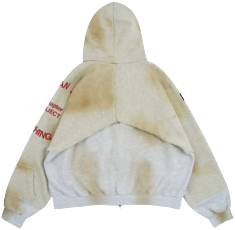 Project G/R 'Dirty Melange' Reconstructed Folded Zip Hoodie