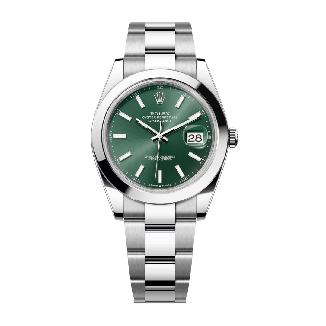 Rolex DateJust 'Mint Green' Smooth Bezel Oyster 41 2025