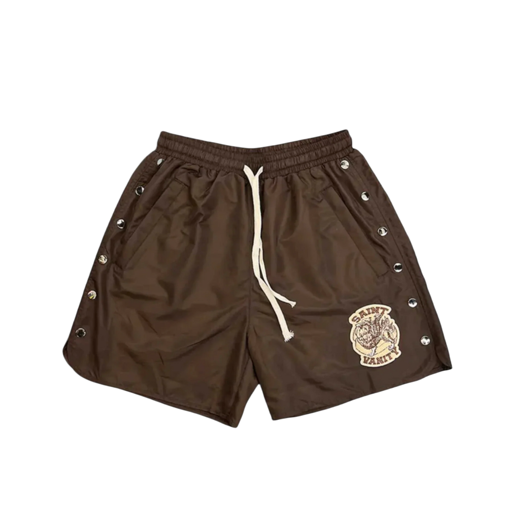 Saint Vanity 'Brown' Nylon Shorts