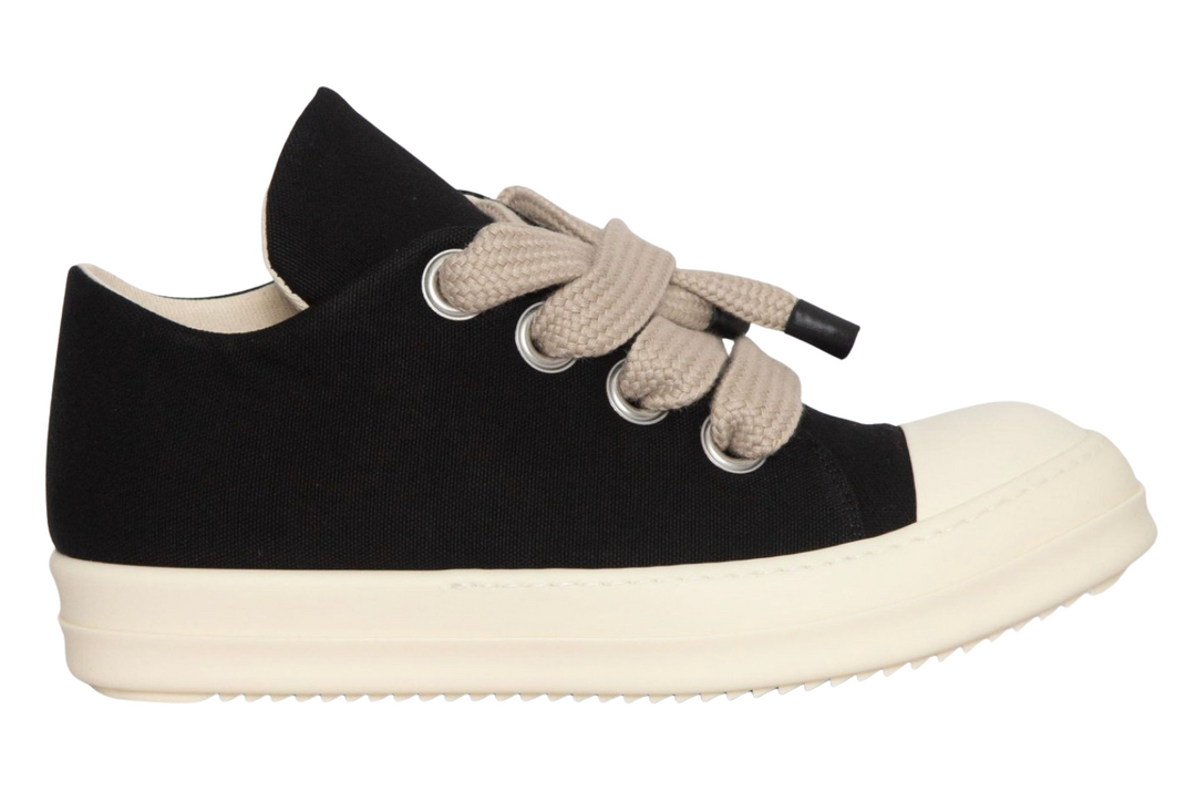 Rick Owens DRKSHDW 'Black' Puffer Jumbo Lace Canvas Low Sneakers
