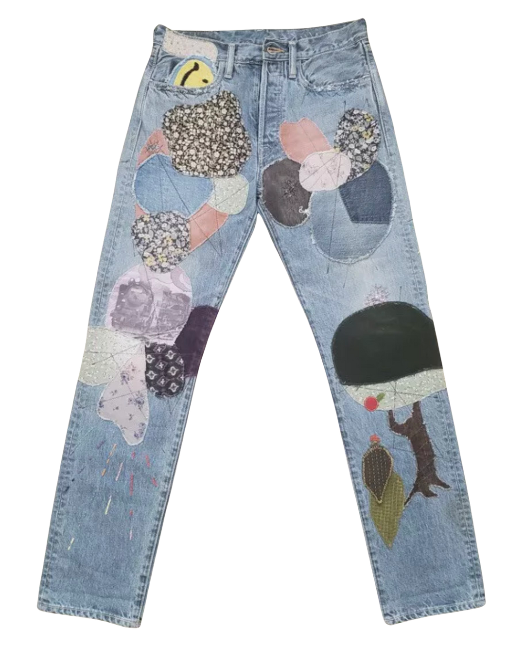 Kapital 'Apple Tree' No Nukes Patches Jeans