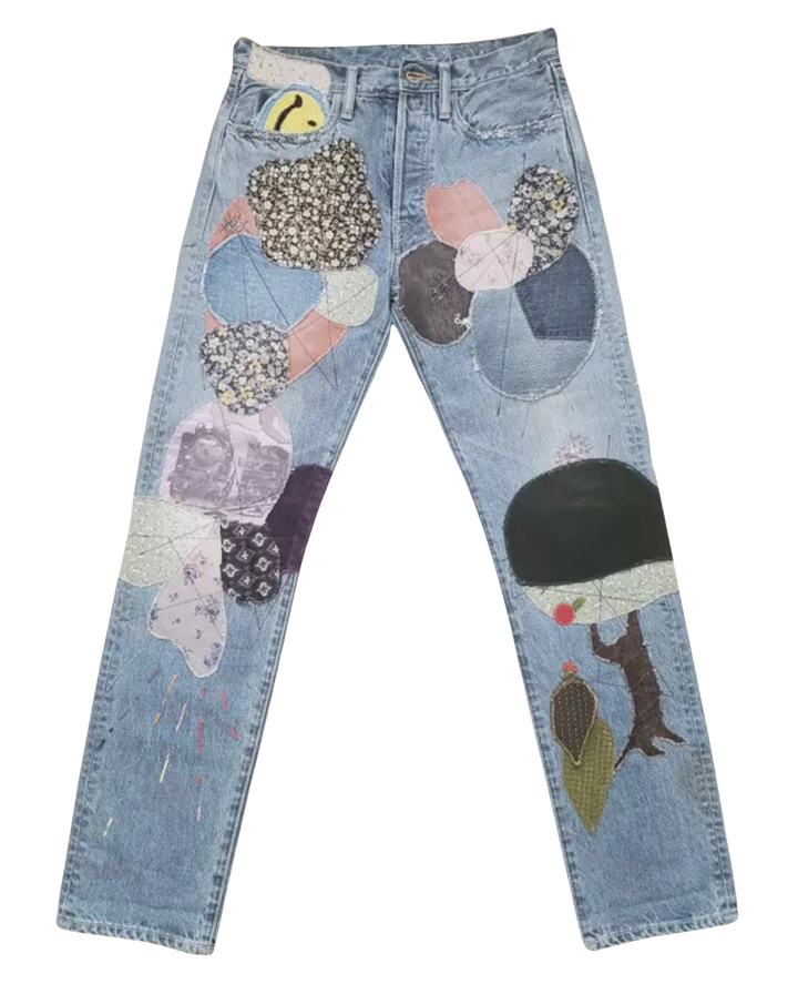 Kapital 'Apple Tree' No Nukes Patches Jeans