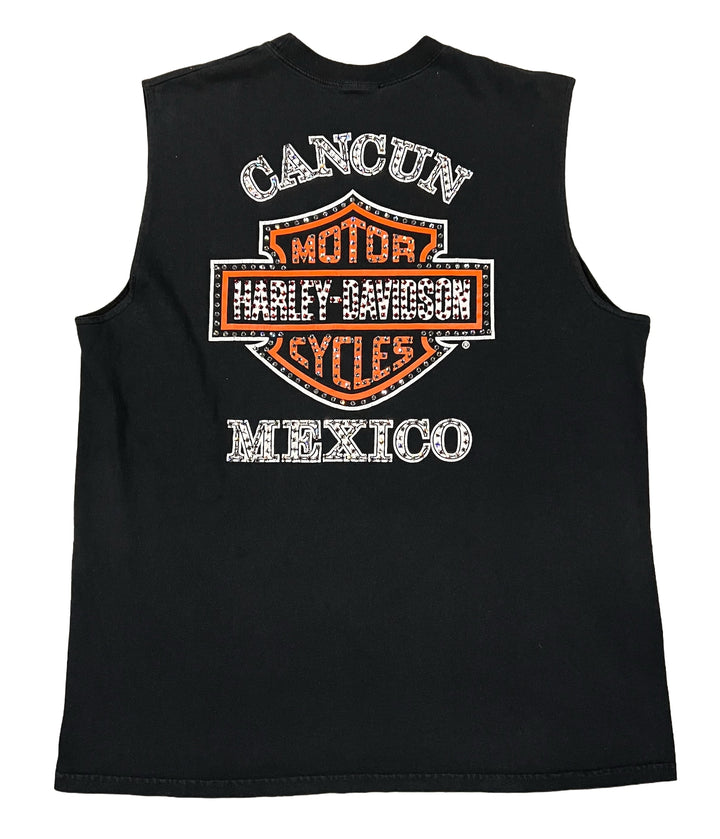 Harley Davidson 'Cancun' Rhinestone Vintage Cutoff