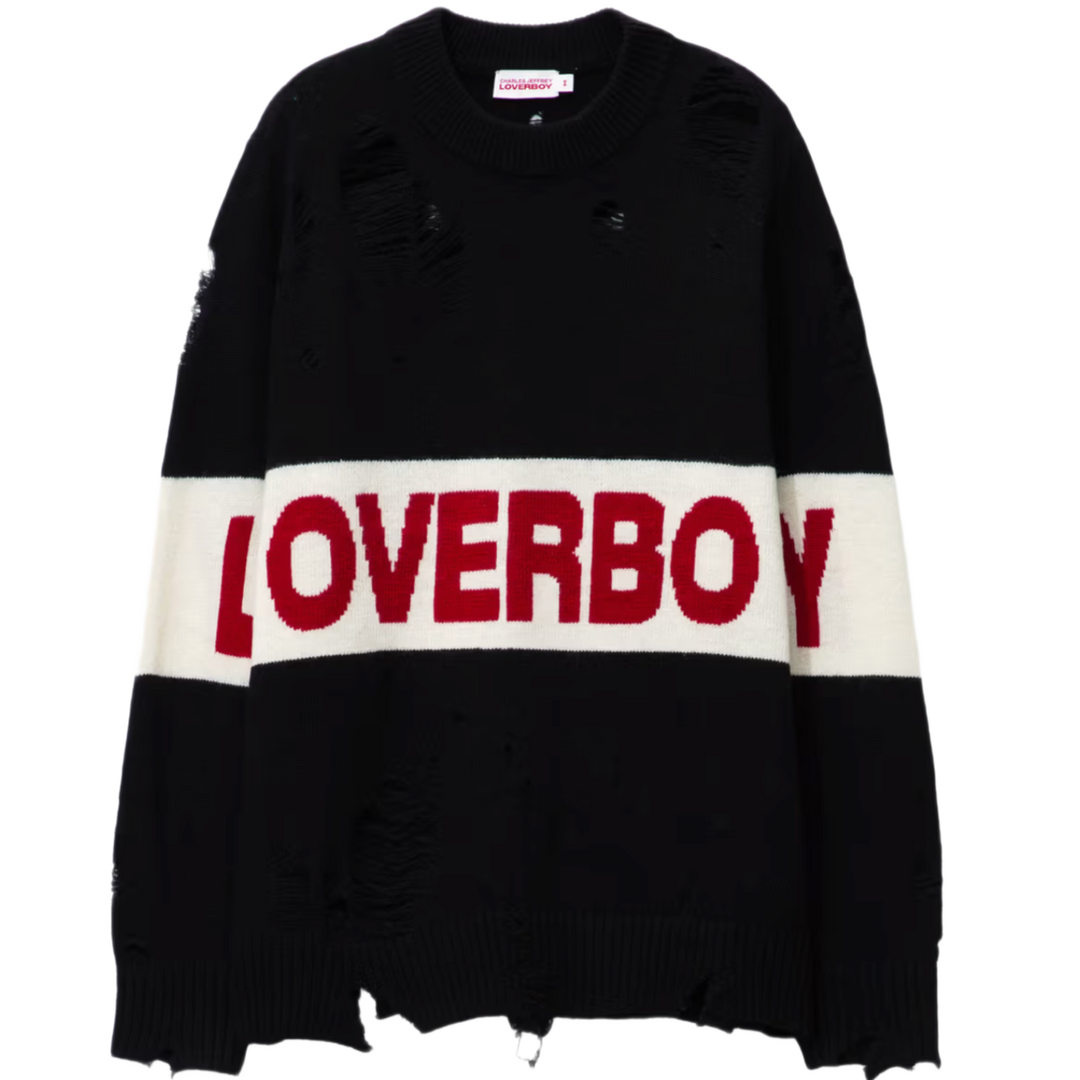 Charles Jefferey 'Black' Loverboy Crewneck