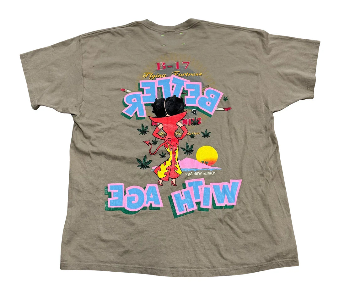 *Better With Age 'Better Boop' Vintage Olive Tee