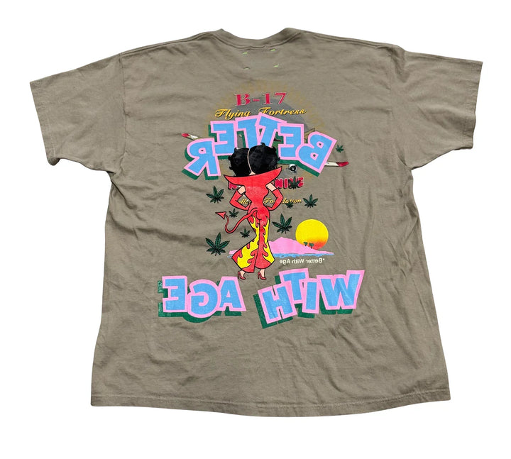 *Better With Age 'Better Boop' Vintage Olive Tee