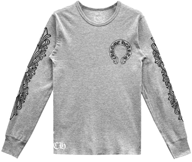 Chrome Hearts 'Horseshoe Floral' L/S Thermal Shirt