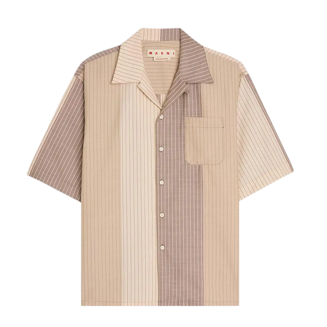 Marni 'Brown Verticle Stripped Bowling' Tee