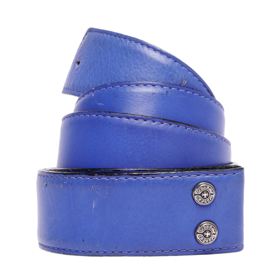 Chrome Hearts 'Blue' Leather Belt Strap