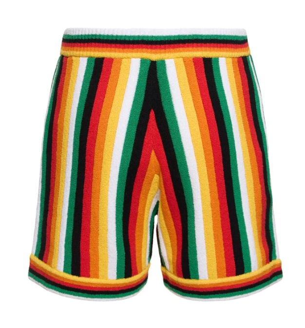 Casablanca Striped 'Toweling' Cotton Shorts