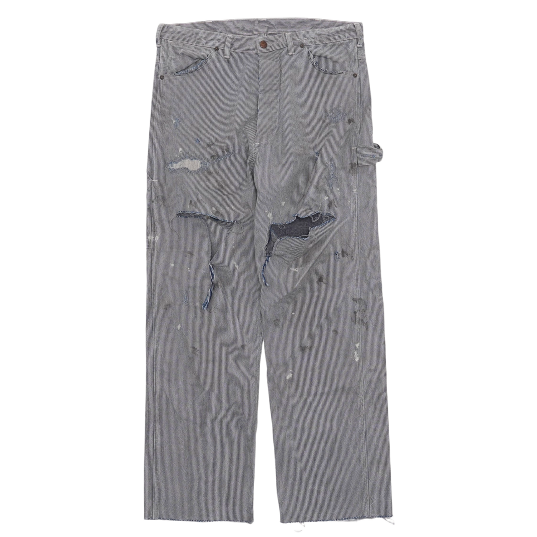 Saint Michael 'Blue' Hickory Stripe Denim Pants