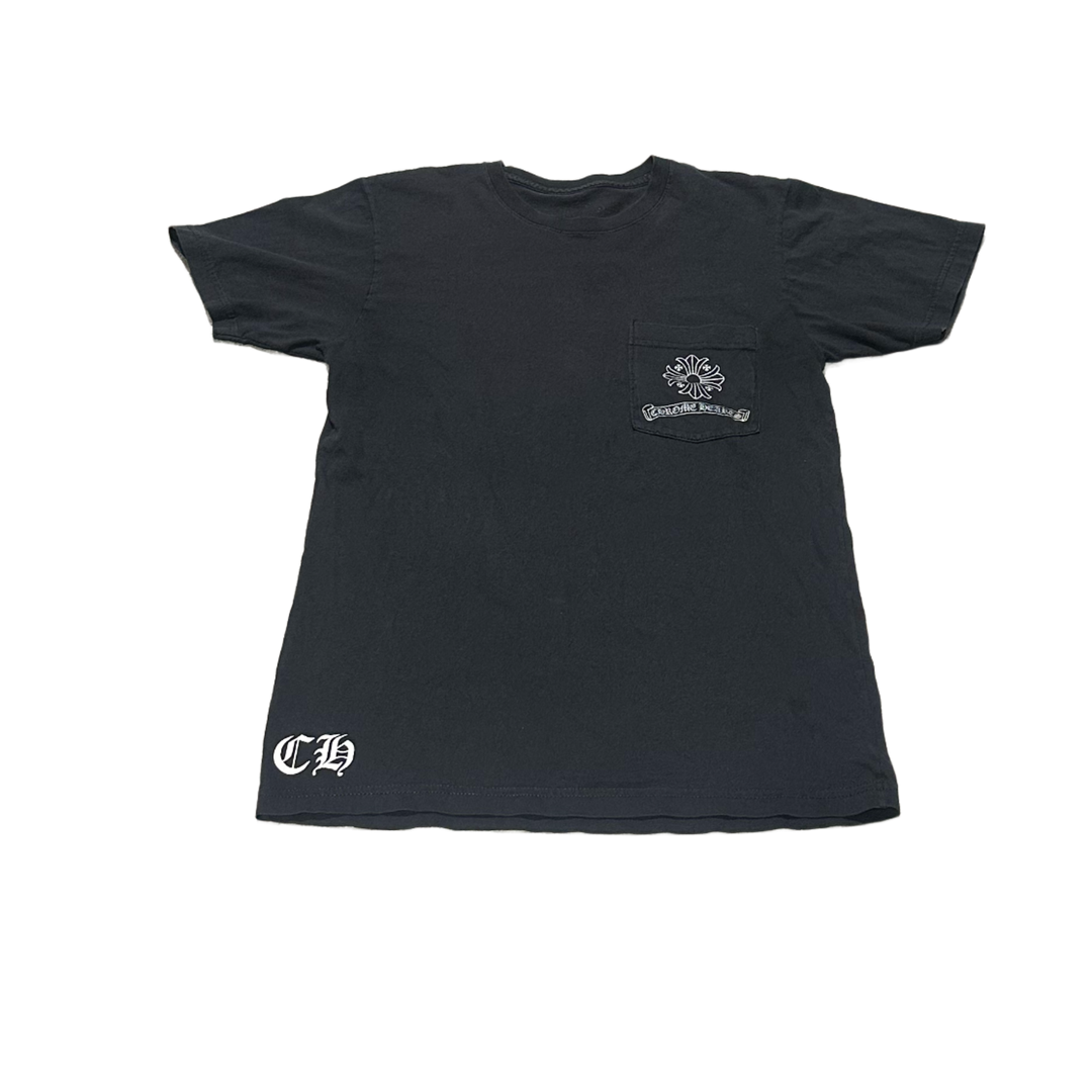 Chrome Hearts 'Black' Plus Cross Scroll Logo Tee