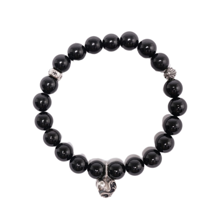 Chrome Hearts 'Floral Heart Pendant' Beaded Bracelet