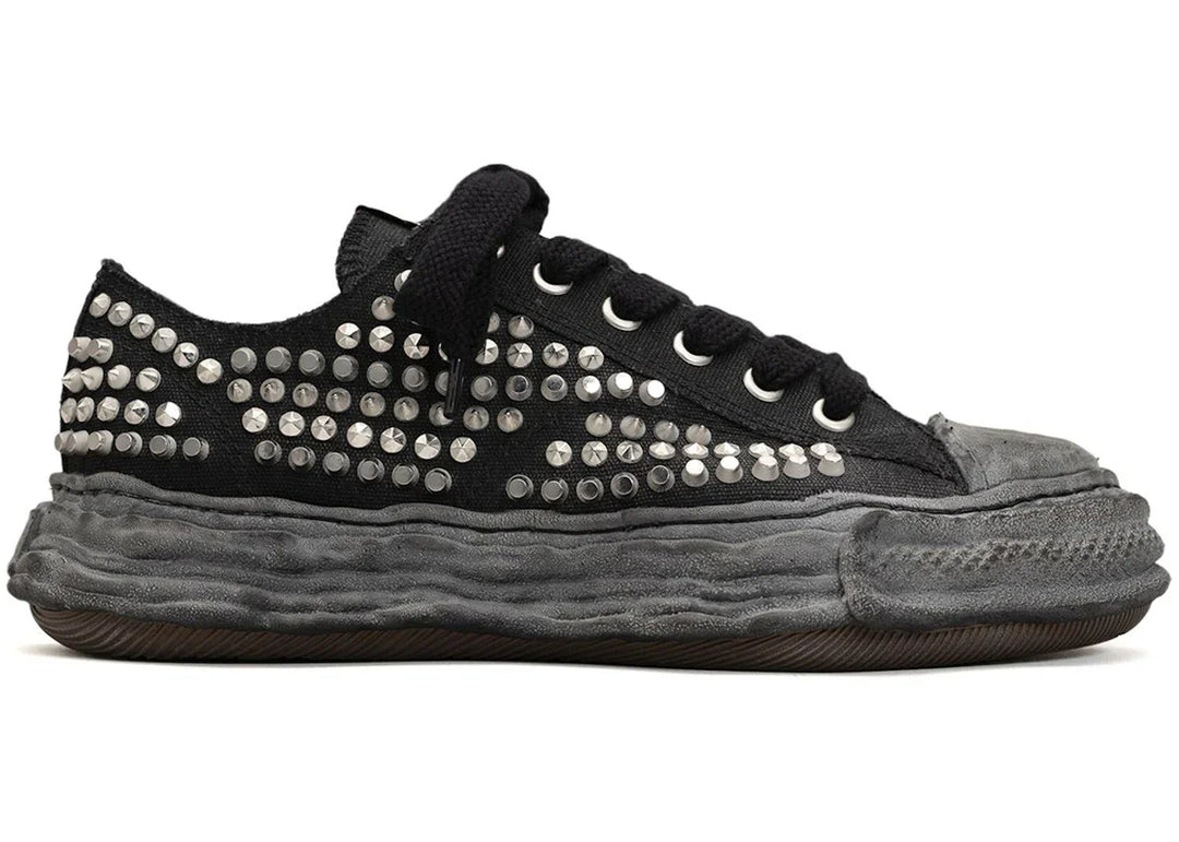 Maison Mihara Yasuhiro Peterson 23 OG Sole Studded Canvas Low Black Black