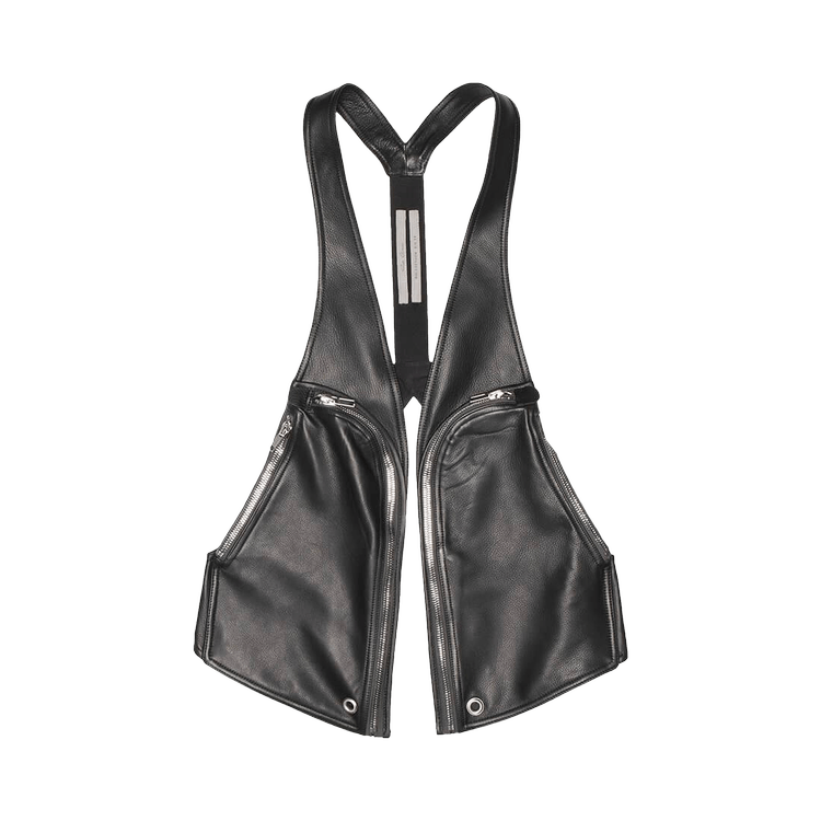 Rick Owens Leather Bauhaus Vest 'Black'