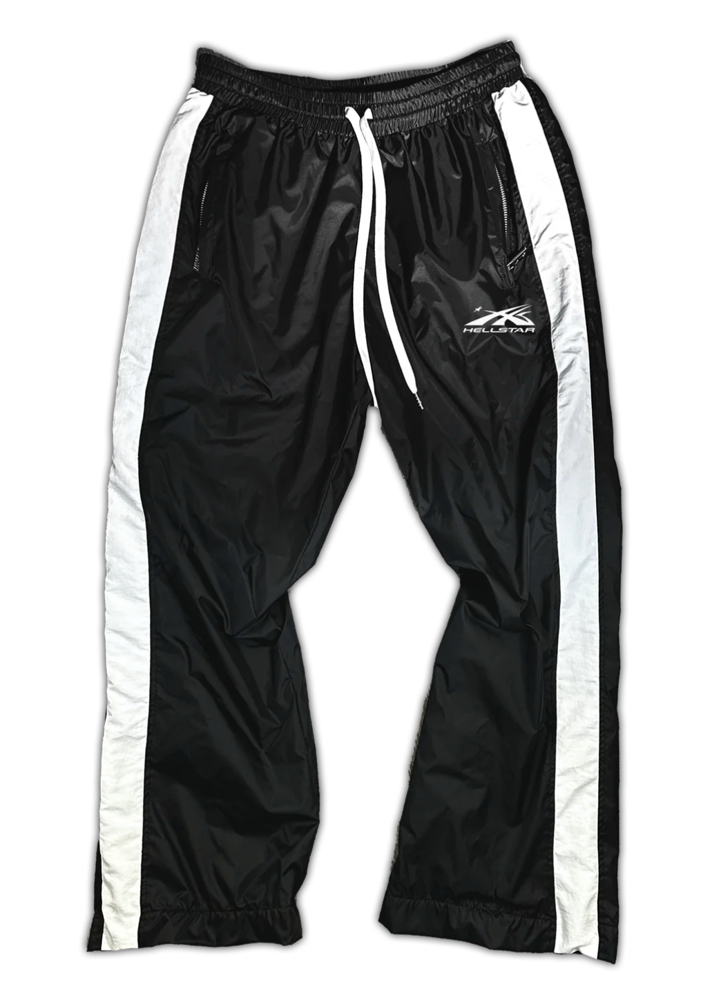 Hellstar 'Black' Nylon Flare Track Pants