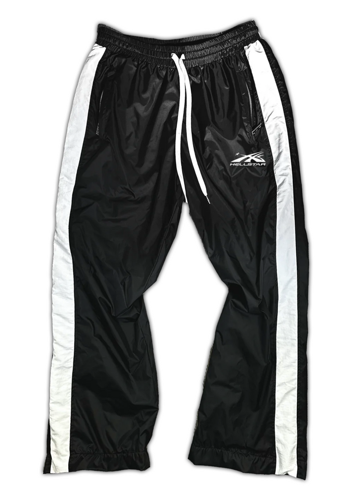 Hellstar 'Black' Nylon Flare Track Pants
