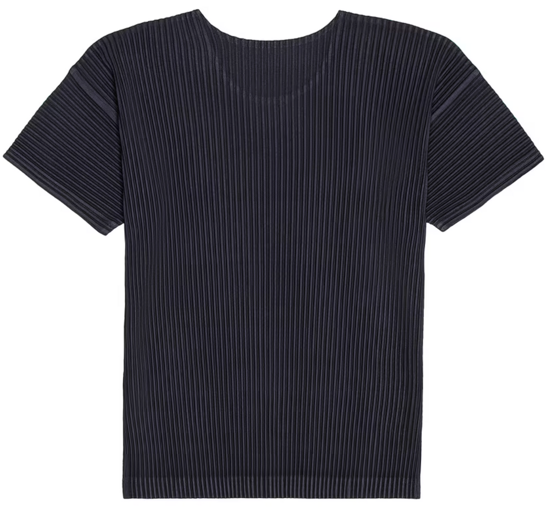 Homme Plissé Issey Miyake 'Navy' Short Sleeve Pleated Tee