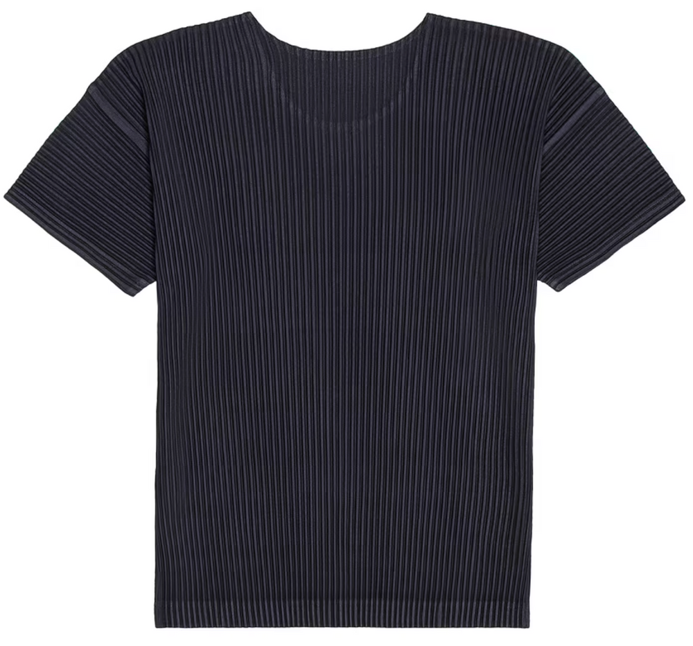 Homme Plissé Issey Miyake 'Navy' Short Sleeve Pleated Tee