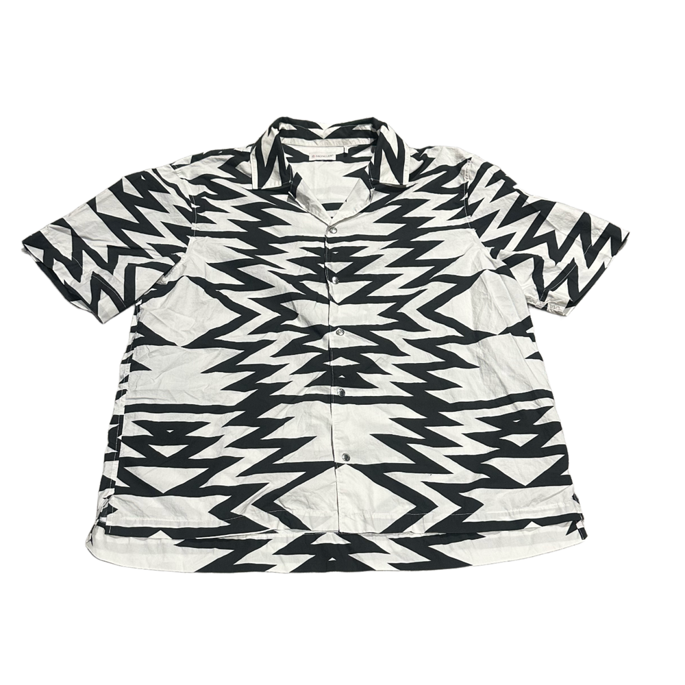 Moncler 'Black & White' Abstract Button Up Tee