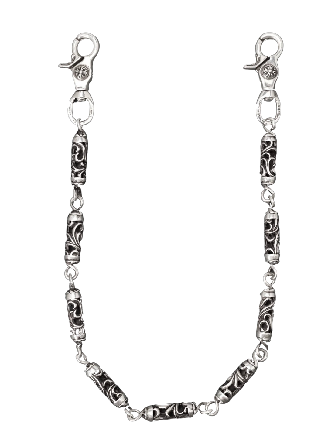 Chrome Hearts 'Scroll' 25in Silver Wallet Chain