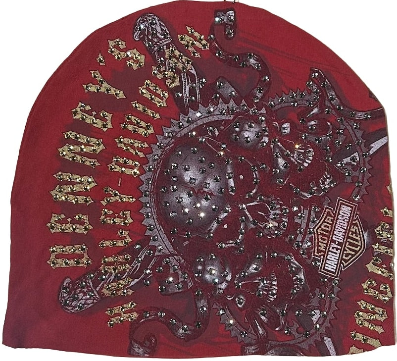 Bossi 'Denney's Harley' Rhinestone Vintage Beanie