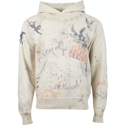 Saint Michael x Dr Woo 'Beige Graffiti' Hoodie