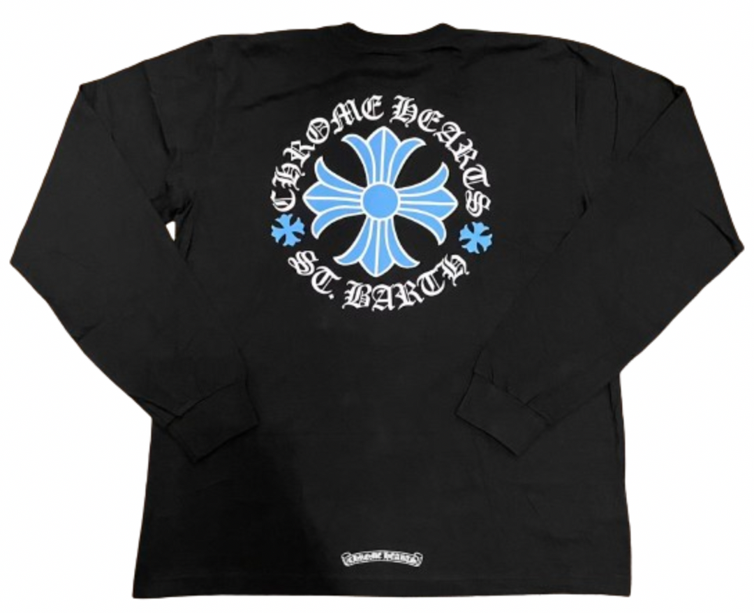 Chrome Hearts 'Blue Cross' St. Barth Longsleeve Tee