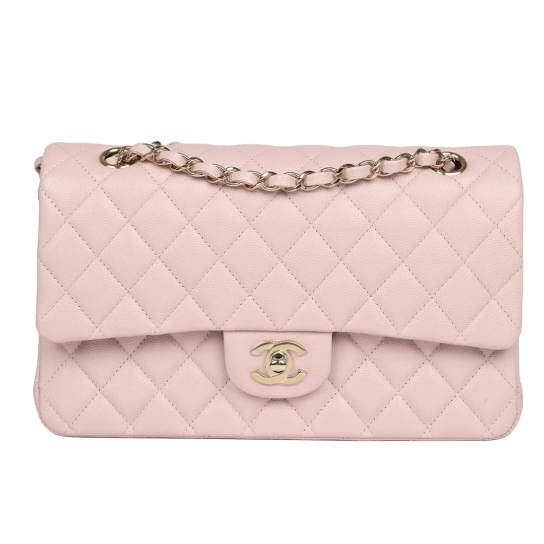Chanel Classic Medium 'Light Pink Gold Hardware' Double Flap Bag