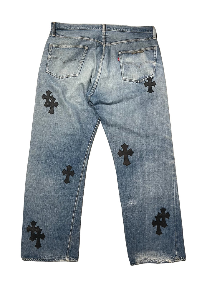 Chrome Hearts 'Light Wash' 20 Patch Jeans