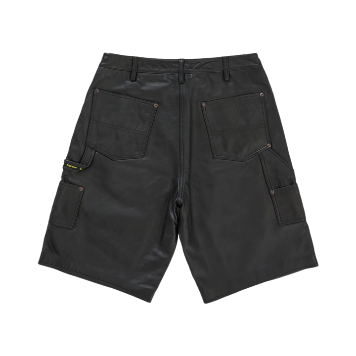 Supreme Leather Double Knee Painter Short Black