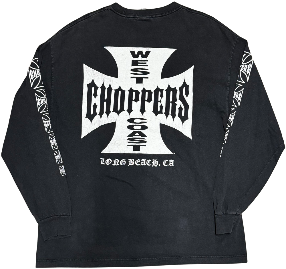 West Coast Choppers 'Classic Logo' Vintage Black Longsleeve Tee