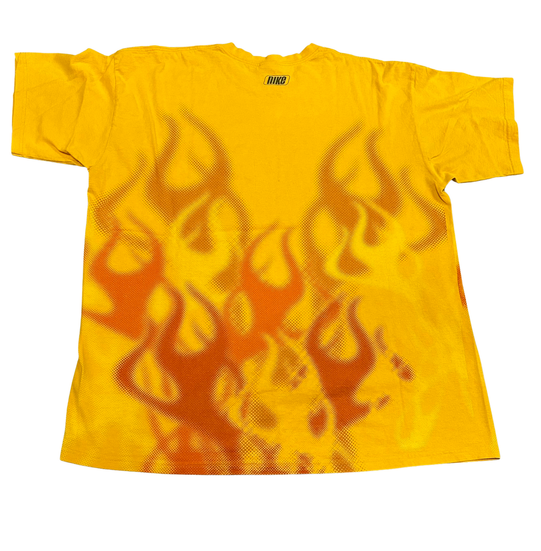 Nike 'Air Bakin Flame' Vintage 90s Yellow Tee