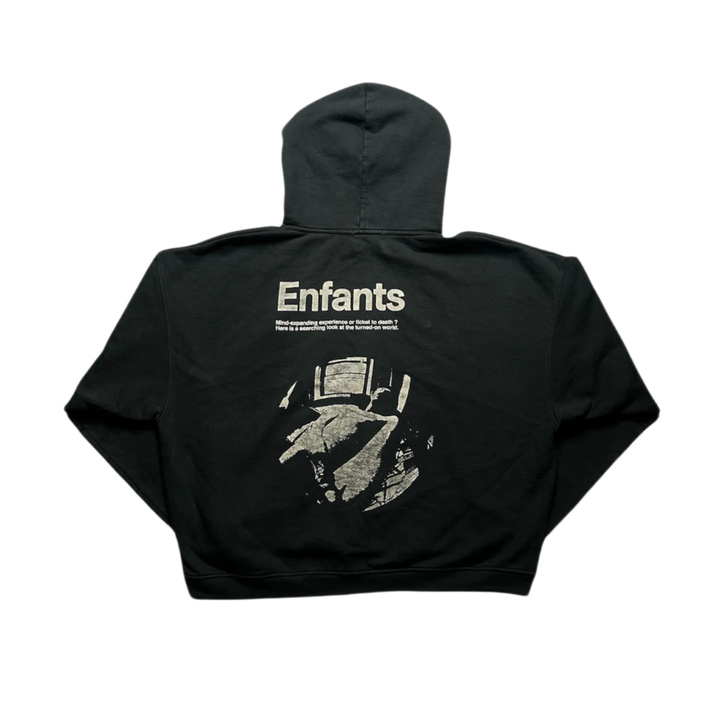 Enfants Riches Déprimés 'Ticket to Death' Cropped Black Hoodie